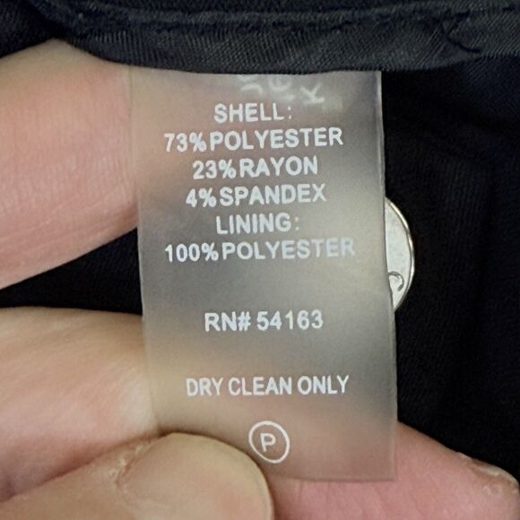 Calvin Klein Black Straight Leg Front Crease Trousers Dress Pants Women's 4 - Picture 7 of 8